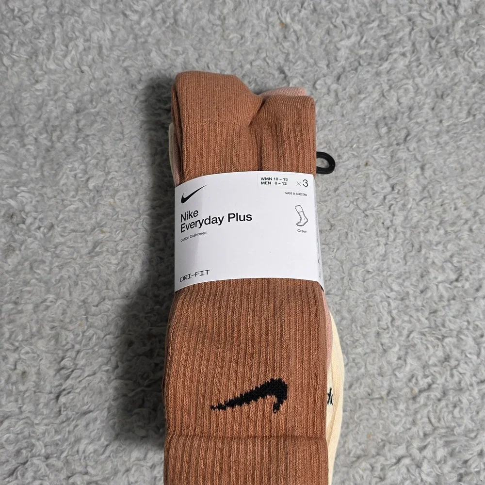 Nike Everyday Plus Cushioned Crew Socks 3 Pair‎ Pack Large M 8-12 L 10-13 NWT